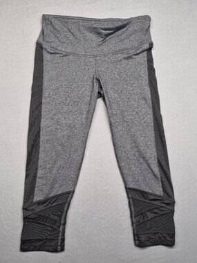Champion Women's Small Gray Black Cropped Athletic Leggings Workout Pants